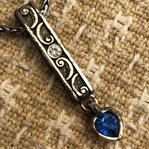Brighton "A Day Of Love" Blue Swarovski Crystal  Pendant Necklace